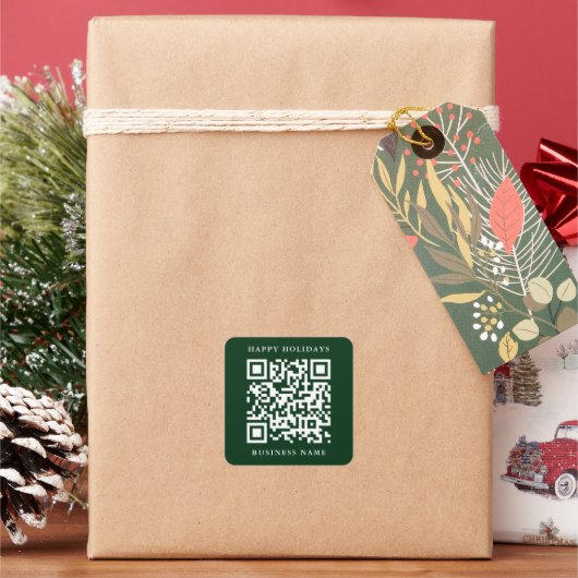 Minimale kwaliteitscontrolecode Prettige feestdage Vierkante Sticker (Feestdagen)