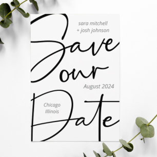 Minimale laag draagbaar script: datum opslaan save the date