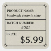 Minimale  Label productprijs (Voorkant)