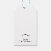 Minimale Labels voor zwarte bazen - Aangepaste cad Cadeaulabel (Voorkant)