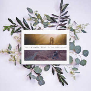 Minimale landschapsfoto's save the date