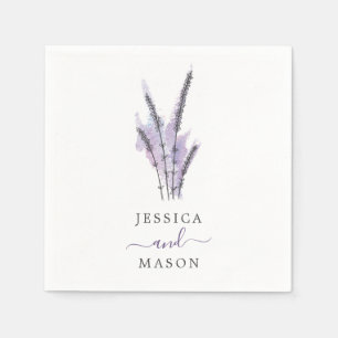 Minimale Lavendel Wedding Cocktail servet