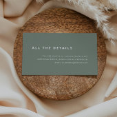 Minimale lay-out | Saliegroene trouwdetails Informatiekaartje