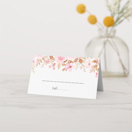 Minimale Leaf Boho Floral Bruiloft (Voorkant)