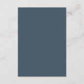 Minimale Leaf Slate Blue Weekend Planning of Event Informatiekaartje (Achterkant)