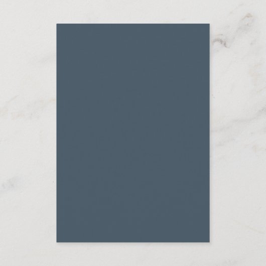 Minimale Leaf Slate Blue Weekend Planning of Event Informatiekaartje (Achterkant)