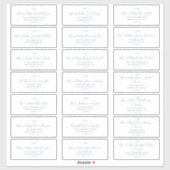 Minimale lebben | Adresetiketten met een donkerbla Sticker (Vel)