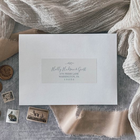 Minimale lebben | Adresetiketten met een donkerbla Sticker