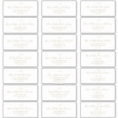 Minimale lebben | Adresetiketten voor goudweddensc Sticker (Voorkant)