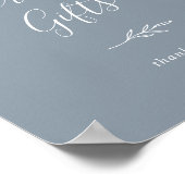 Minimale lebben | Blauwe en witte Kaarten en gesch Poster (Hoek)