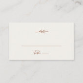 Minimale lebben | Boho Cream Flat Wedding Place Ca Plaatskaartje (Voorkant)