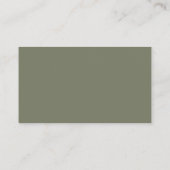 Minimale lebben | Donkere groene cadeauregistratie Informatiekaartje (Achterkant)