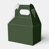 Minimale lebben | Donkere groene formele monogram  Bedankdoosjes (Achterkant)