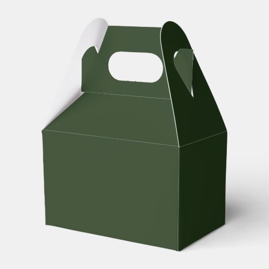 Minimale lebben | Donkere groene formele monogram  Bedankdoosjes (Achterkant)