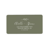 Minimale lebben | Donkergroene Adresetiketten Etiket (Voorkant)