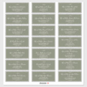 Minimale lebben | Donkergroene gastAdresetiketten Sticker (Vel)