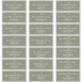 Minimale lebben | Donkergroene gastAdresetiketten Sticker (Voorkant)