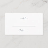 Minimale lebben | Dusty Blue Flat Wedding Plaatskaartje (Voorkant)