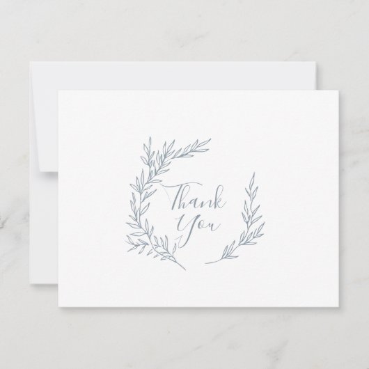 Minimale lebben | Dusty Blue Hartelijk dank Bedankkaart (Voorkant)