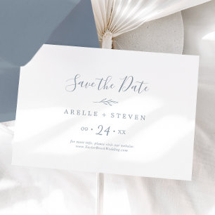 Minimale lebben   Dusty Blue Horizontal Save The Date