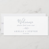 Minimale lebben | Dusty Blue Seating Chart Header (Voorkant)