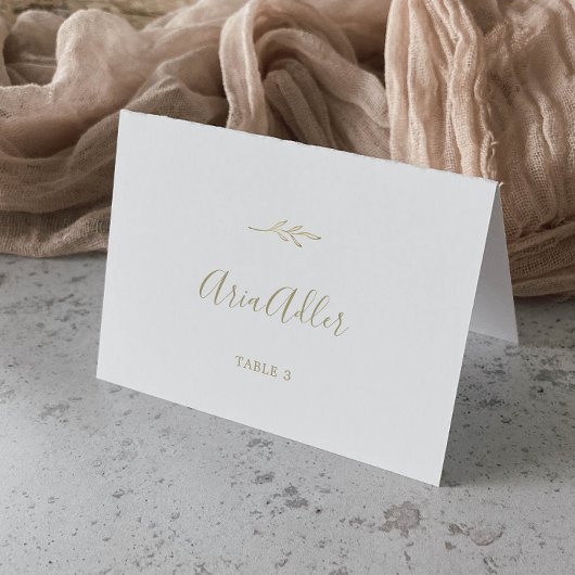 Minimale lebben | Gold Wedding Place Cards Kaart