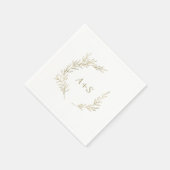 Minimale lebben | Gouden monogram bruiloft Servet (Hoek)