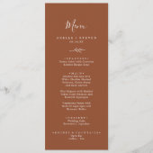 Minimale lebben | Menu Terracotta Dinner and Drink (Voorkant)