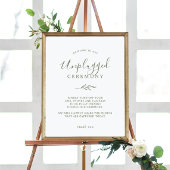 Minimale lebben | Olive Green Unplugged Ceremony S Poster