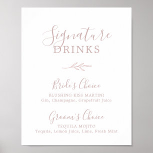 Minimale lebben   Ondertekening Roos Drink Poster