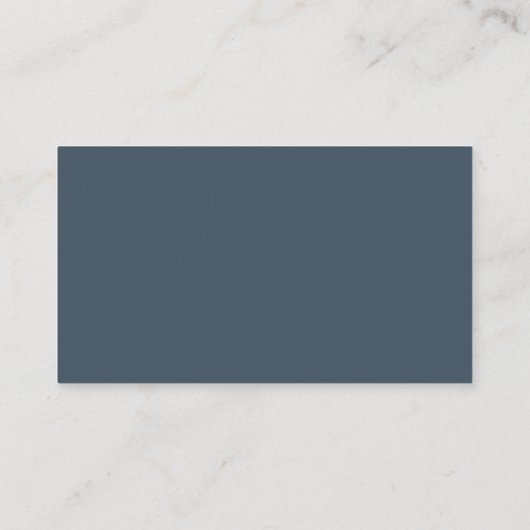 Minimale lebben | Slate Blue Wedding Website RSVP Informatiekaartje (Achterkant)