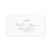 Minimale lebben | Stamblauwe Adresetiketten Etiket (Voorkant)