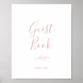 Minimale lebben | Teken van het Roos van de gastbo Poster (Voorkant)