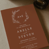 Minimale lebben | Terracotta Folded Wedding Programma