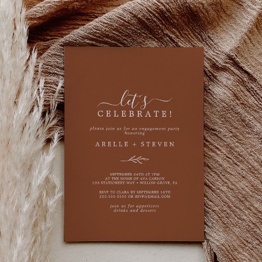 Minimale lebben | Terracotta Let's Celebrate Kaart