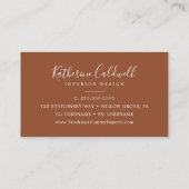 Minimale lebben | Terracotta Visitekaartje (Achterkant)