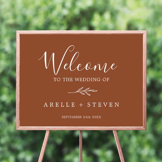 Minimale lebben | Welkom Terracotta Wedding Poster