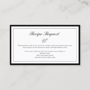 Minimale leef-ontvangstkaart aan rand visitekaartje