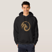 Minimale Leeuw Grafische Hoodie voor Mannen (Voorkant volledig)