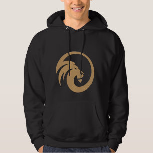 Minimale Leeuw Grafische Hoodie voor Mannen