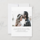 Minimale legant kalligrafie Foto slaat de datum op Save The Date (Achterkant)