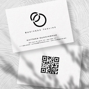 Minimale legante moderne eenvoudige Logo- en QR-co Visitekaartje