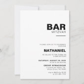 Minimale legante officiële balk Mitzvah Kaart (Voorkant)
