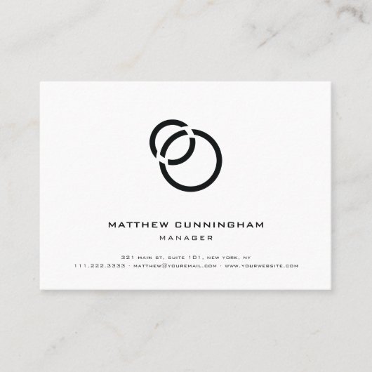 Minimale legante Simple Moderne Logo- en QR-code Visitekaartje (Voorkant)