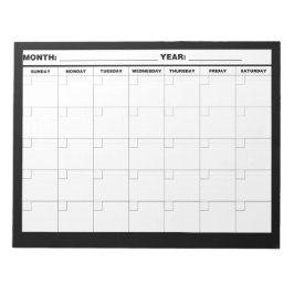 Minimale lege kalender notitieblok