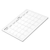 Minimale lege kalender notitieblok (Schuin)
