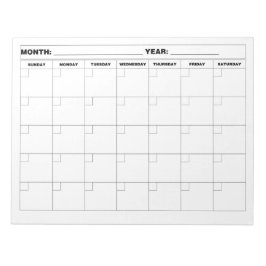 Minimale lege kalender notitieblok