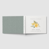 Minimale Lemon Botanical Boho Foliage Wedding Gastenboek (Volledig)