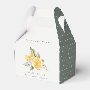 Minimale Lemon Botanical Boho Love Bedankt Wedding Bedankdoosjes