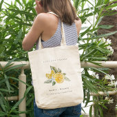 Minimale Lemon Botanical Boho Love Bedankt Wedding Tote Bag